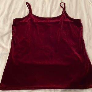 Loft red velvet tank (never worn)